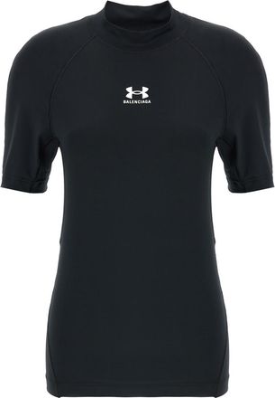 Balenciaga Black Mock Neck T-Shirt