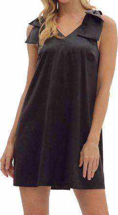 Entro Tied With Grace Bow Dress In Black