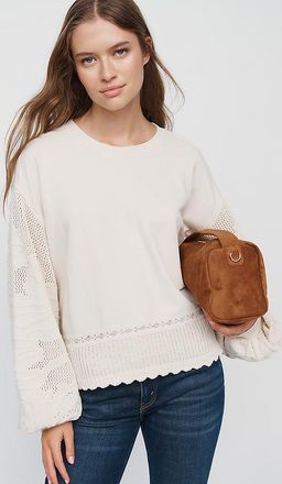 Pilcro 100% Cotton Sweater Sleeve Sweatshirt