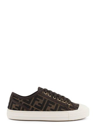 Fendi Domino Ff Jacquard Fabric Sneakers