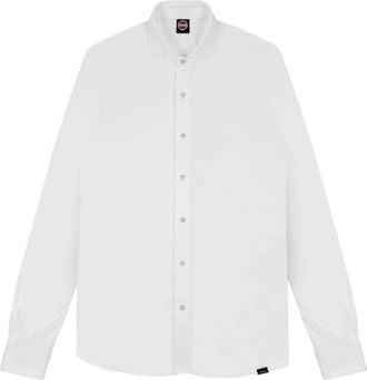 Colmar Polo Shirt met Lange Mouwen - Heren - Casual Overhemden - Wit - S - Katoen - Overhemden