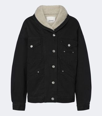Isabel Marant Pimia fleece-trimmed denim jacket