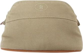 Herm&egrave;s Pre-owned Bolide Pouch - Dames - Vintage Accessoires - Beige - ONE Size - Katoen - Vintage
