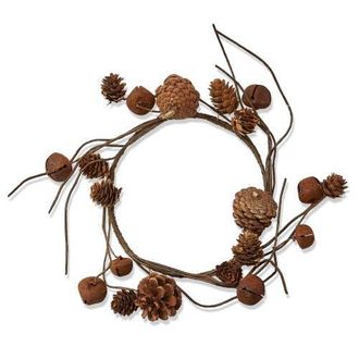 Tag 16 Inch Pinecone Bell Wreath Fall Harvest Home Decoration in Brown at Nordstrom