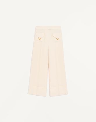 Valentino Pantaloni In Crepe Couture Donna VANIGLIA 36