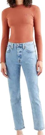 Levi's Dames/Dames 501 Leren Patch Cropped Jeans (Lichtblauw)