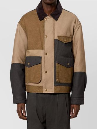 Isabel Marant cotton patchwork single breasted coat