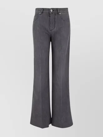 Bottega Veneta denim mid-rise wide-leg jeans