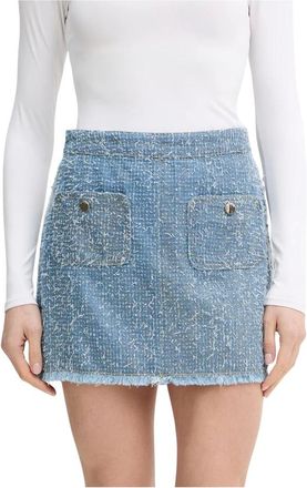 Guess Juliette Minirok - Dames - Rokken - Blauw - Maat: W30 Katoen