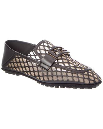 Fendi Fendi Baguette Mesh & Leather Loafer