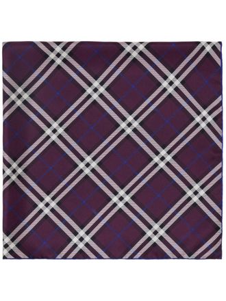 Burberry Nova Check zijden sjaal - Paars
