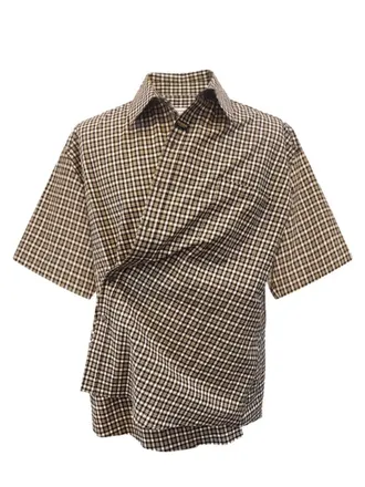 Martine Rose Grey Regular Checks Shirt