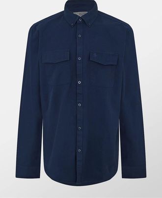 Original Penguin Mens Regular Fit Long Sleeve Shirt - Navy - Size: 38/Regular