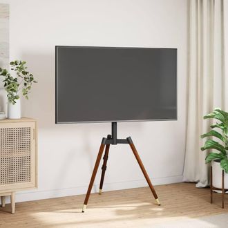 Berkfield Home TV Tripod Stand for 37-65 Inch Screen Max VESA 400x400 mm 40 kg in Black