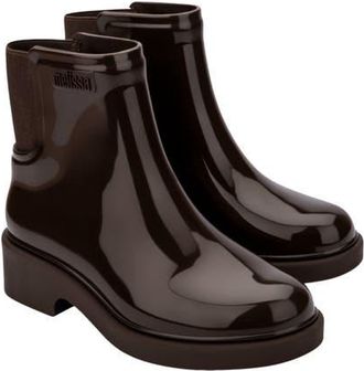 Melissa Water Resistant Chelsea Boot in Dark Brown at Nordstrom, Size 10