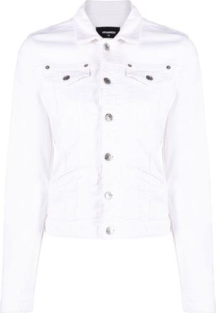 Dsquared2 buttoned long-sleeve jacket - women - Spandex/Elastane/Cotton/Cotton - 40 - White