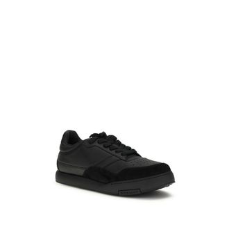 Givenchy Mens Black Calf Leather Bos Taurus Low Top Sneakers
