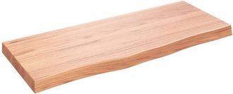 vidaXL Vidaxl - Estante pared madera roble tratada marrón claro 100x40x(2-6) cm