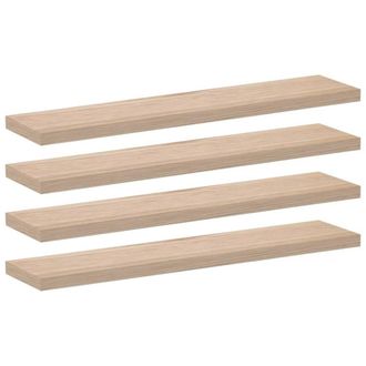 Berkfield Home Floating Shelves 4 pcs 110x23.5x4 cm Engineered Wood in Light Oak