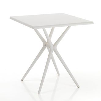 Oresteluchetta Mesa De Jard&iacute;n De Polipropileno Ligero Y Anti-uv 70x70cm Minot - Blanco