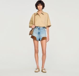 Sandro Cotton shirt with rhinestones