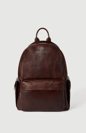 Brunello Cucinelli Calfskin travel backpack in Burgundy at Nordstrom