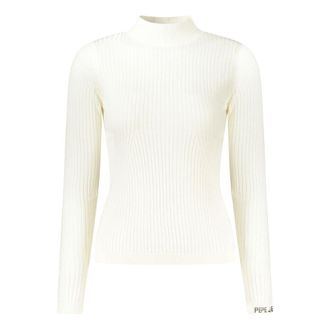 Pepe Jeans London Witte Katoenen Dames Trui