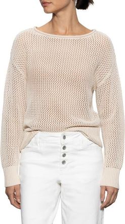 Sanctuary Cotton Open Knit Sweater in Muslin at Nordstrom, Size X-Large