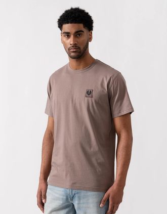Belstaff Mens Belstaff Short Sleeved Mens Logo Patch T-Shirt - Asphalt - Grey - Size: 40