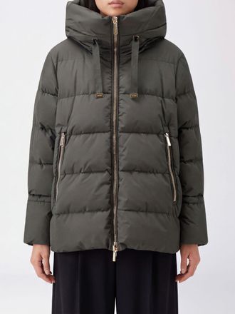 Moorer Piumino corto Gadia-STP in nylon trapuntato con cappuccio