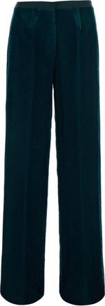 Forte_Forte Broeken, Dames, Blauw, XS, High-waisted Pinwale Corduroy Broeken