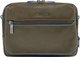 Piquadro Bolso Cruzado para i Pad mini con Bolsillo para Air Pods - Bags - Hombre - Verde - ONE SIZE