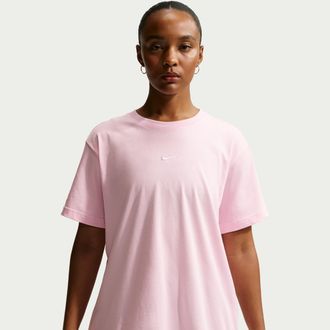 Nike Womens Nike Sportswear Classic Oversized T-Shirt in Pink | IH7601-663