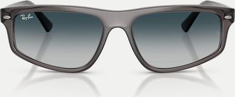 Ray-Ban Rb2225 - Occhiali da sole irregolari color grigio chiaro opale con lenti grigie
