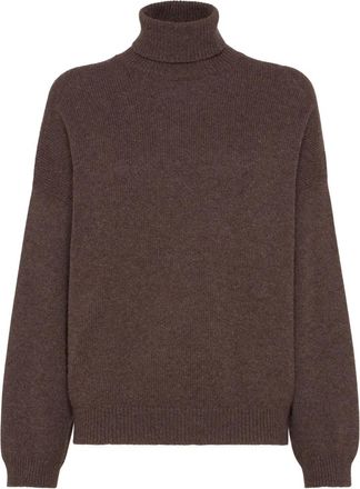 Brunello Cucinelli Maglione A Collo Alto In Cashmere-Donna