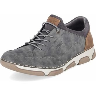 Rieker Everyday vetersneaker - Heren - Schoenen - Grijs - Maat: 47 EU