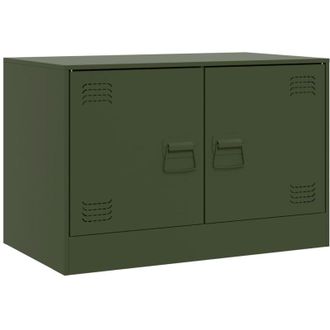 vidaXL Tv Cabinet Olive Green 67x39x44 cm Steel Vidaxl
