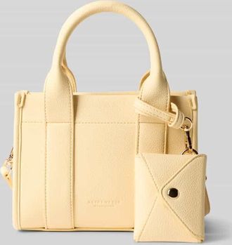 Seidenfelt Manufaktur Handtasche mit Tragehenkel Modell MELOY MINI TOTE in Hellgelb, Gr&ouml;&szlig;e 1