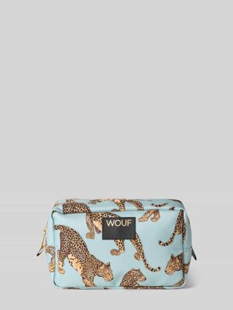 Wouf Kosmetiktasche mit Label-Patch Modell Leopard in Mint, Gr&ouml;&szlig;e 1
