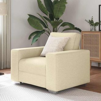 vidaXL Divano Con Cuscino Crema 100 X 77 X 82 Cm Tessuto - Vidaxl