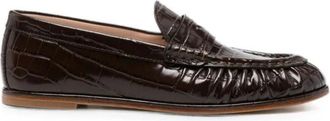 Stuart Weitzman Spencer Loafer - Dames - Loafers - Bruin - 38 EU - Nylon - Schoenen