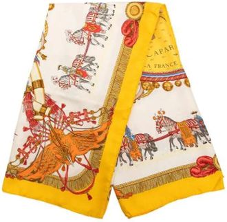 Herm&egrave;s Pre-owned Caparacons De La France Et De L Inde Foulard - - Pre-owned - Donna - Giallo - ONE SIZE