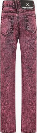 Criminal Damage Mens SOS Skinny Fit Five Pocket Jeans - Red - Size: 30/30