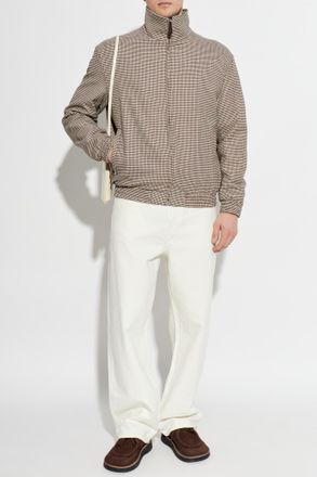 Etro Quilted Jacket With A Check Pattern, Mens, Brown