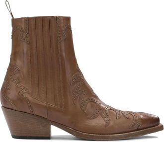 Sartore Sr 3604 Enkellaars - Dames - Cowboylaarzen - Bruin - 37 EU - Leer - Schoenen