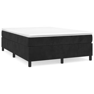 Berkfield Home Box Spring Bed Frame Black 135x190 cm Double Velvet