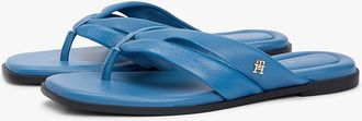 Tommy Hilfiger Womens Leather Flip-Flop - Cobalt Steel - US 6.5 / EU 37
