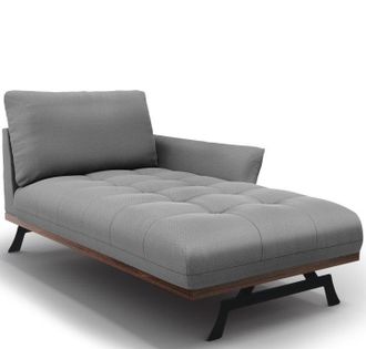 CXL by Christian Lacroix Designer Chaiselongue Olivier, Strukturstoff Grau