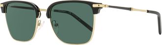 Ferragamo Ferragamo Mens Rectangular Sunglasses SF227S 703 Gold/Black 53mm