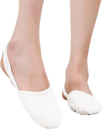 Generic Womens Modern Dance Sneakers for Practice and Rehearsals with Lightweight Comfort and Soft Sole Support Ideal for Dance Rooms and Stages (White, 3.5-4